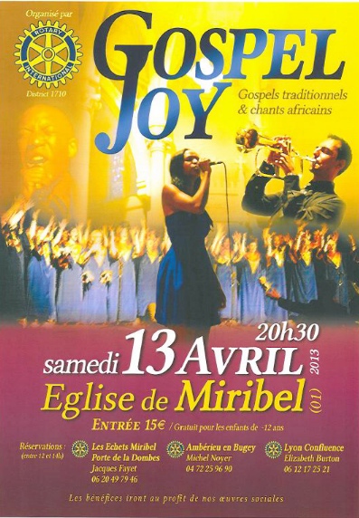 Concert Gospel Joy à Miribel